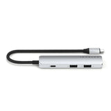Adaptador Multipuerto Satechi Slim 4 en 1 USB-C - Plata