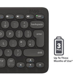 Teclado de Escritorio ZAGG de 12 de Carga Inalámbrica - Negro