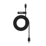 Cable Mophie essential trenzado USB-A a USB-C 15w 2m - Negro