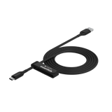 Cable Mophie essential trenzado USB-A a USB-C 15w 2m - Negro