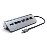Concentrador USB y lector de tarjetas Satechi TYPE-C - Gris Espacial