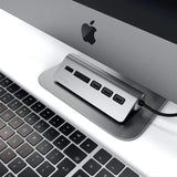 Concentrador USB y lector de tarjetas Satechi TYPE-C - Gris Espacial