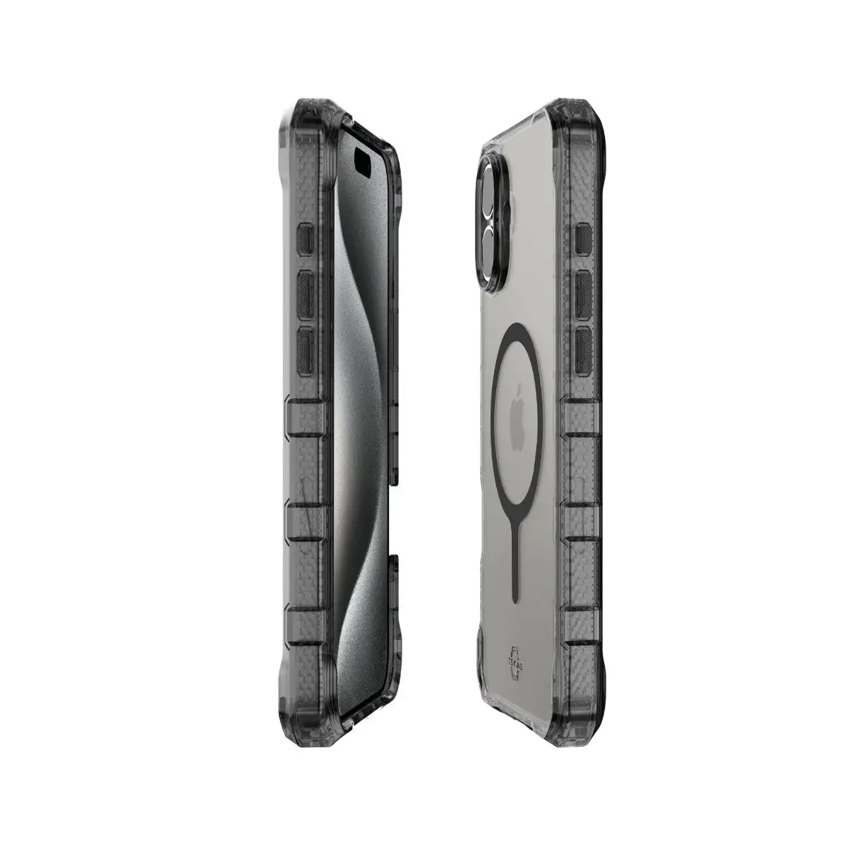 ItSkins Supreme R Clear con MagSafe para iPhone 16 Plus - Grafito e impresión en grafito