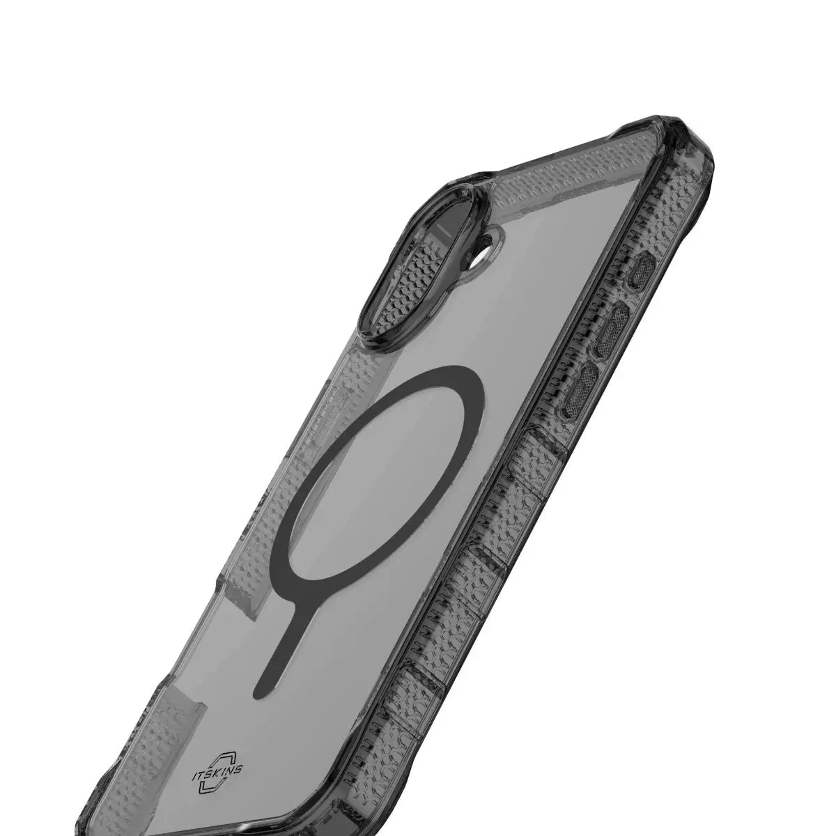ItSkins Supreme R Clear con MagSafe para iPhone 16 Plus - Grafito e impresión en grafito