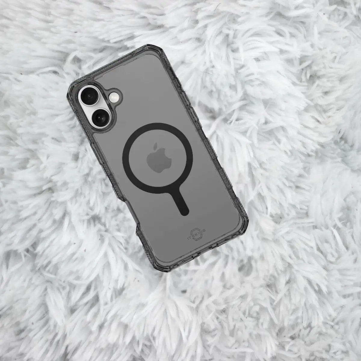 ItSkins Supreme R Clear con MagSafe para iPhone 16 Plus - Grafito e impresión en grafito