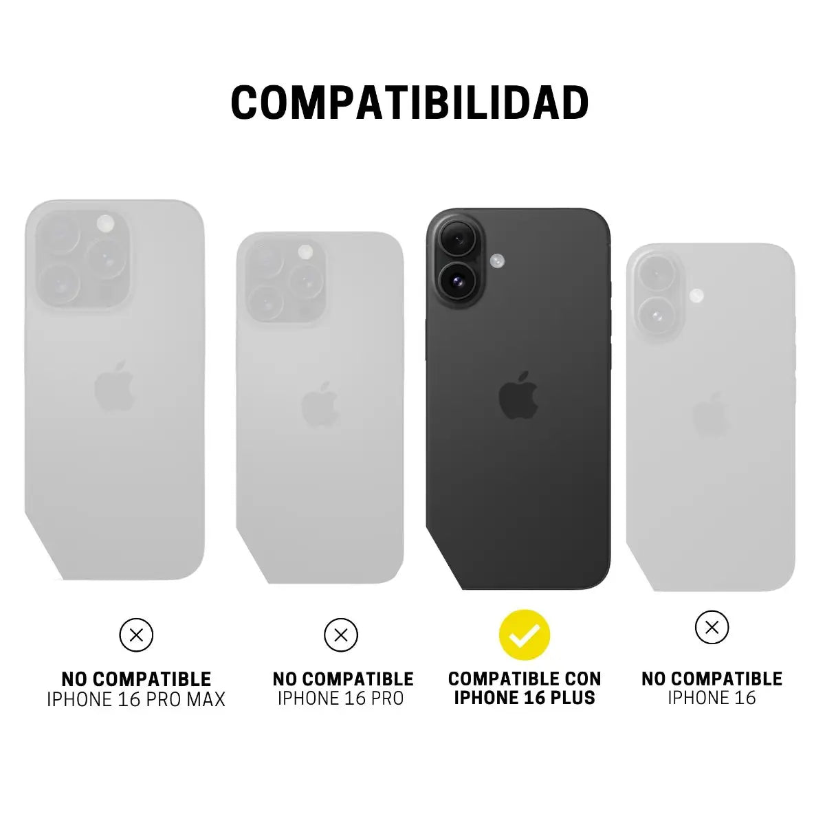 ItSkins Supreme R Clear con MagSafe para iPhone 16 Plus - Grafito e impresión en grafito