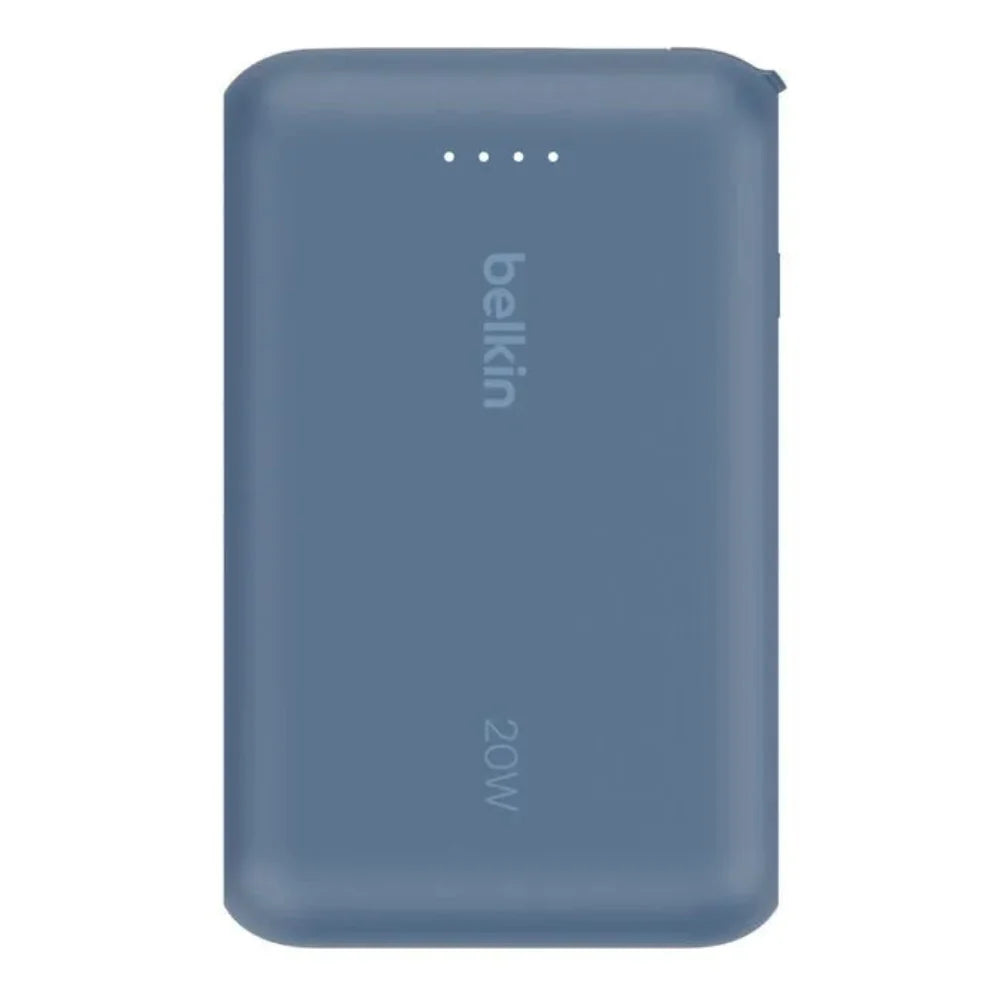 Bateria Externa Belkin 10K con Cable USB-C Integrado 20W - Azul