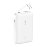 Bateria Externa Belkin 10K con Cable USB-C Integrado 20W - Blanca