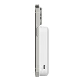 Batería Magnética Inalámbrica Belkin Qi2 15W 8000 mAh + Soporte - Blanca