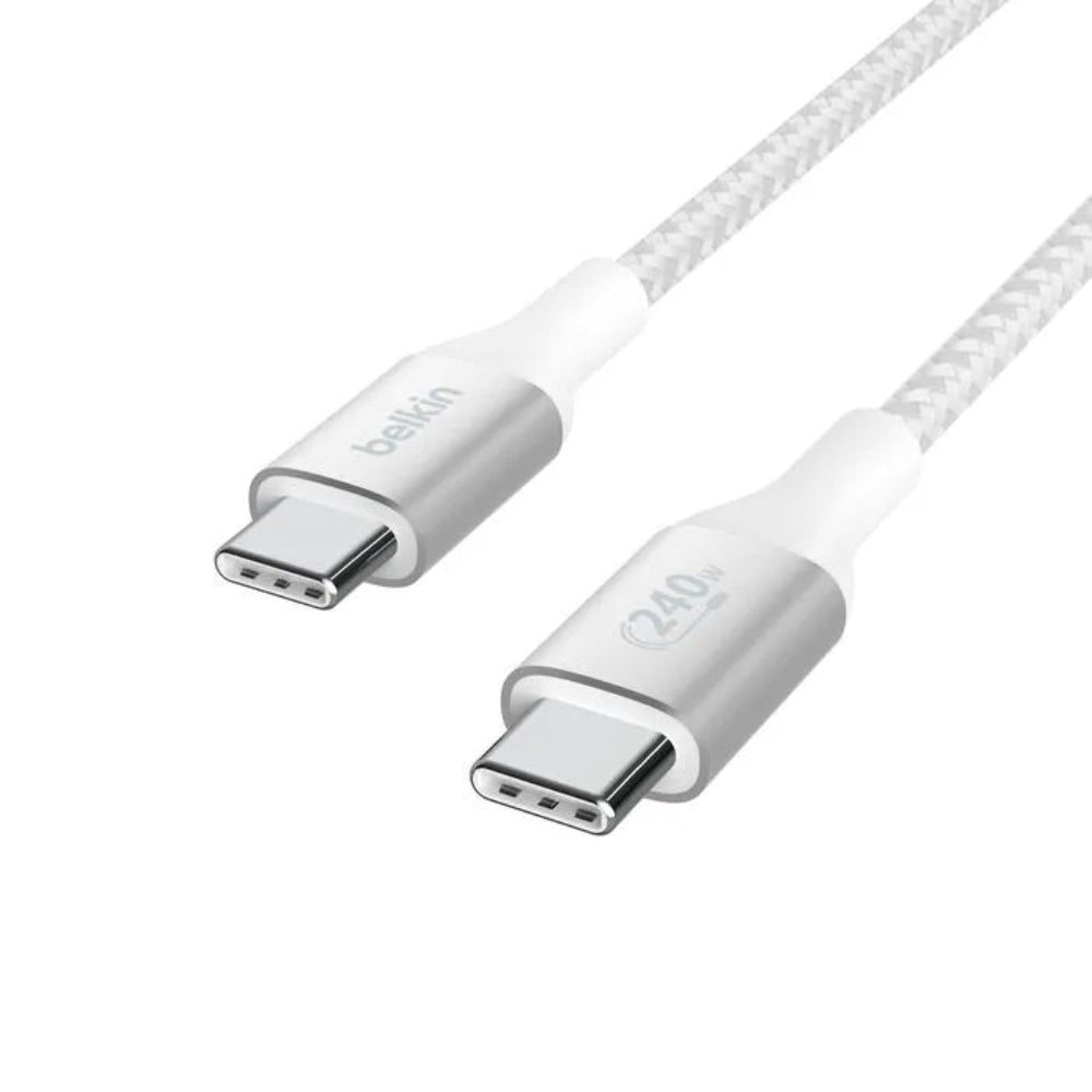 Cable_de_Carga_Trenzado_Belkin_USB_C_a_USB_C_240W_2m_Blanco_Imagen_posicion_2_iShop_Panama