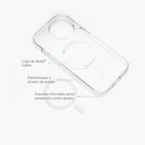 Case NCO SafeCase Clear Crystal con Magsafe para iPhone 15 - Transparente