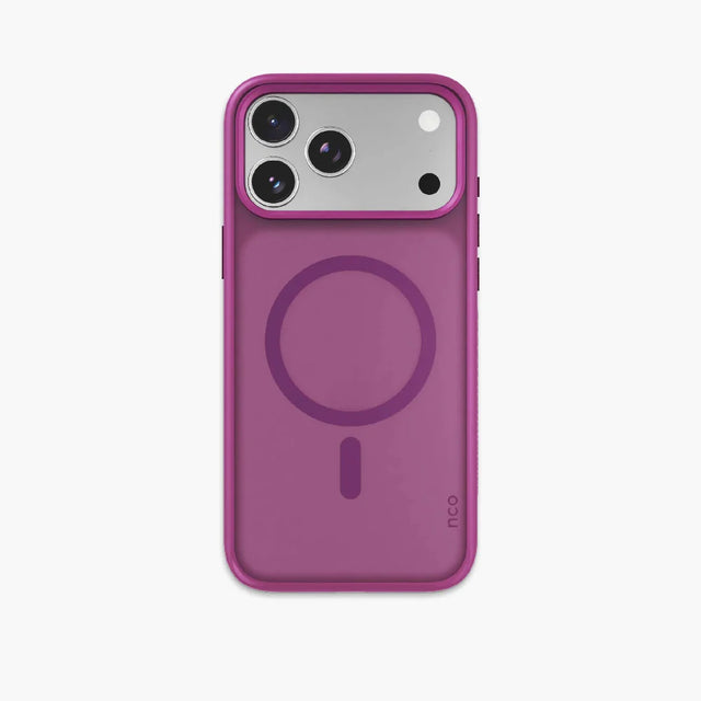 case nco safecase lite magenta con magsafe para iphone 17 pro max con diseño delgado y protección resistente