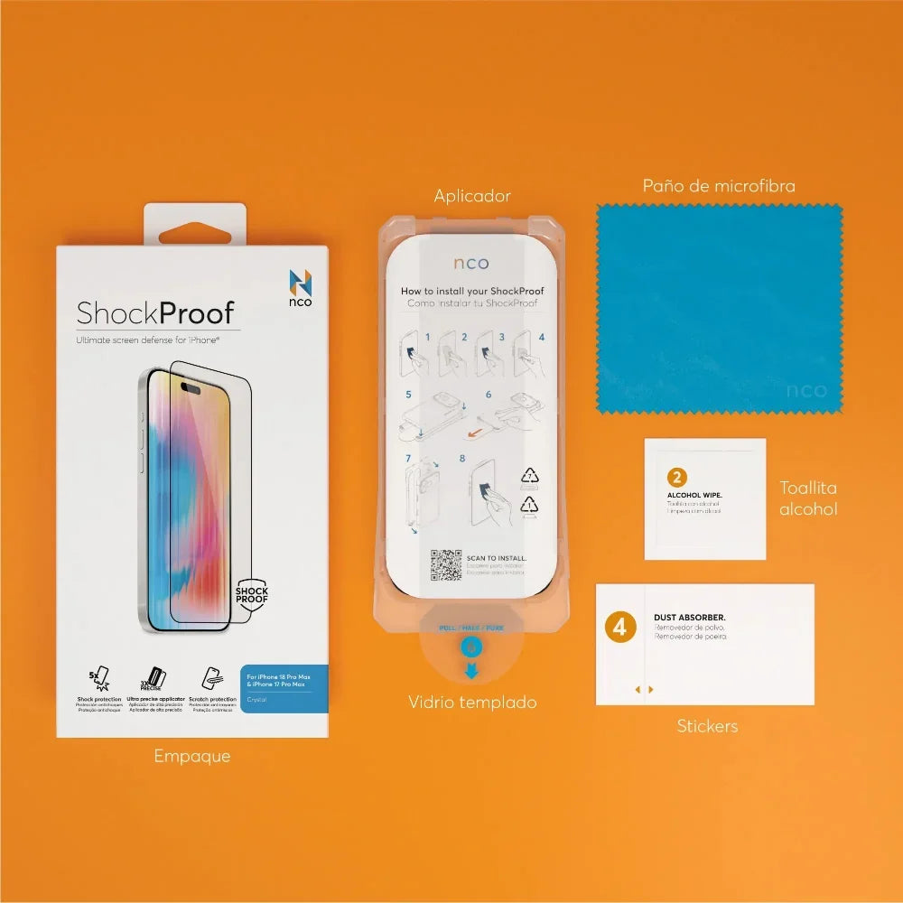 Protector_de_Pantalla_NCO_GlassGuard_ShockProof_para_iPhone_18_Pro_Max_Transparente_Imagen_posicion_7_iShop_Panama