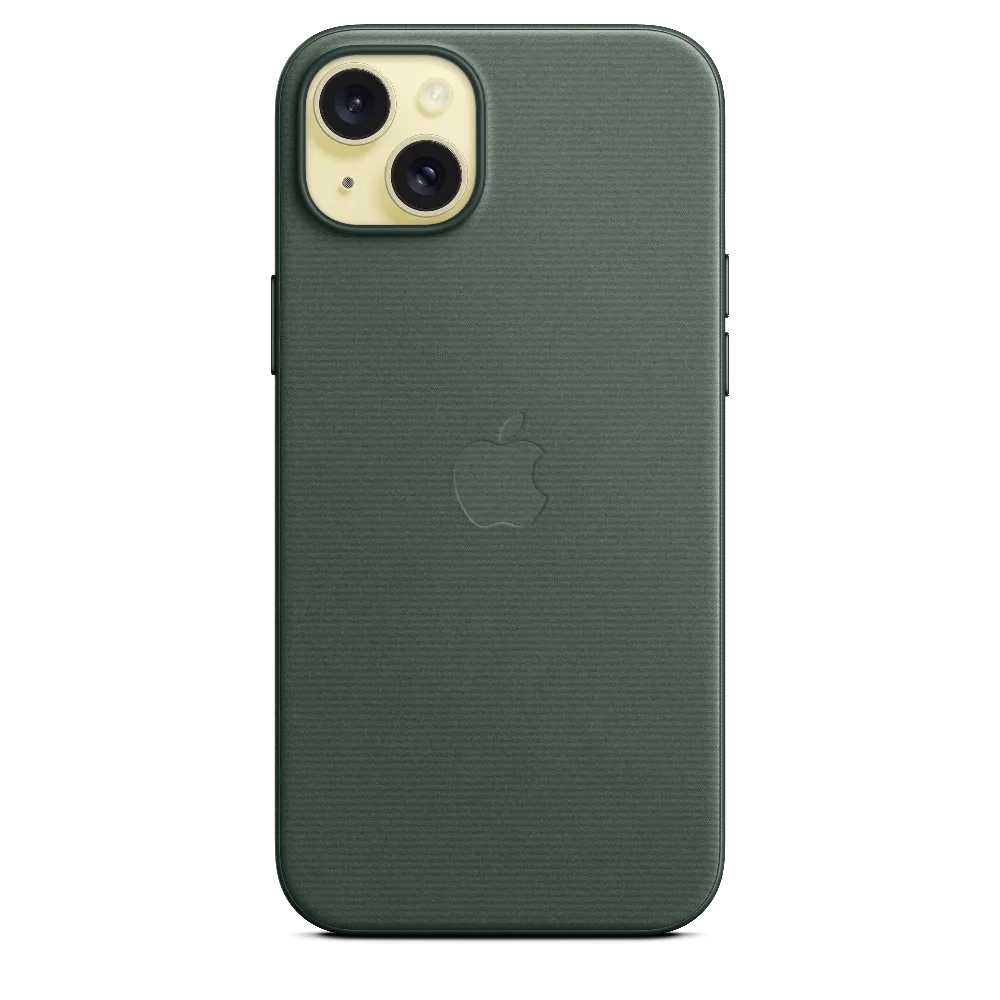 Funda de FineWoven con MagSafe para el iPhone 15 Plus - Verde conífera