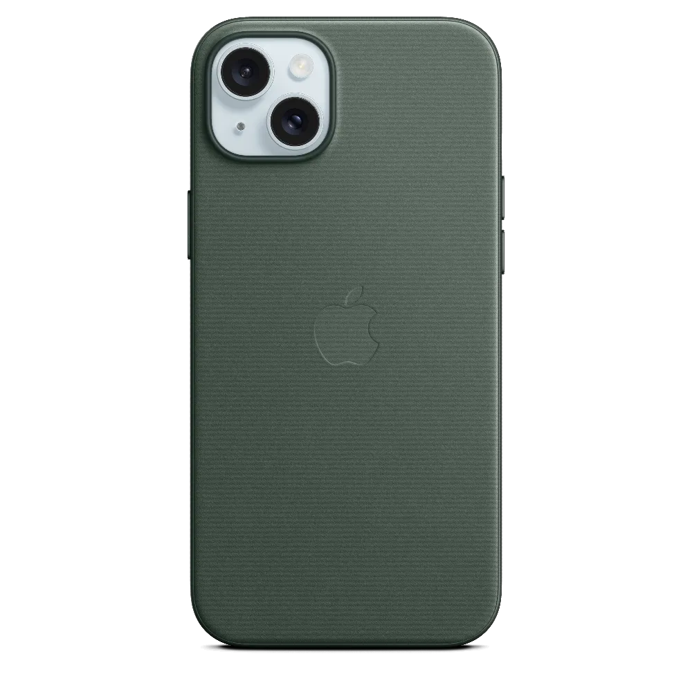 Funda de FineWoven con MagSafe para el iPhone 15 Plus - Verde conífera