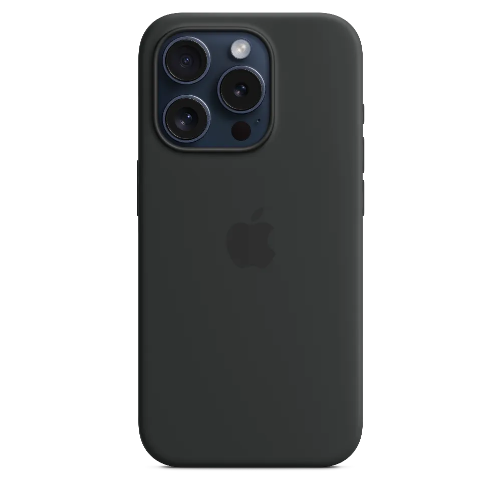 Funda de silicón con MagSafe para el iPhone 15 Pro - Negro