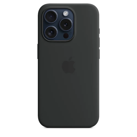 Funda de silicón con MagSafe para el iPhone 15 Pro - Negro