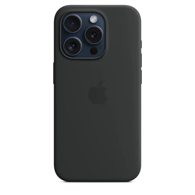 Funda de silicón con MagSafe para el iPhone 15 Pro - Negro