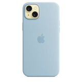 Carcasa de silicona con MagSafe para el iPhone 15 Plus - Azul claro
