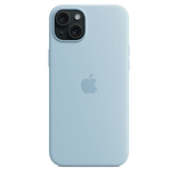 Carcasa de silicona con MagSafe para el iPhone 15 Plus - Azul claro