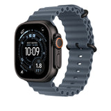 Extensión para correa Ocean azul ancla para caja de 49 mm – Acabado de titanio negro