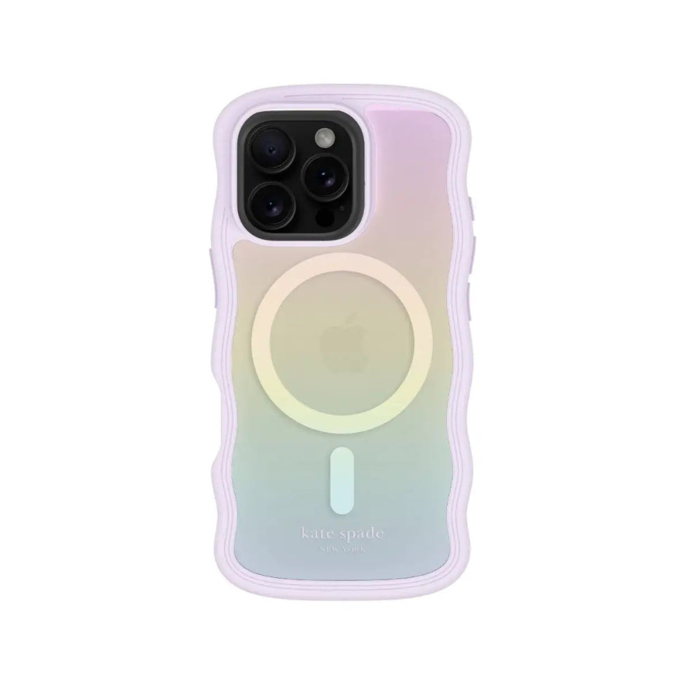 Case Kate Spade Wavy con Magsafe para iPhone 16 Pro - Iridiscente