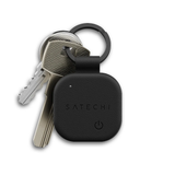 Llavero de Cuero Vegano Satechi Compatible con Find My - Negro