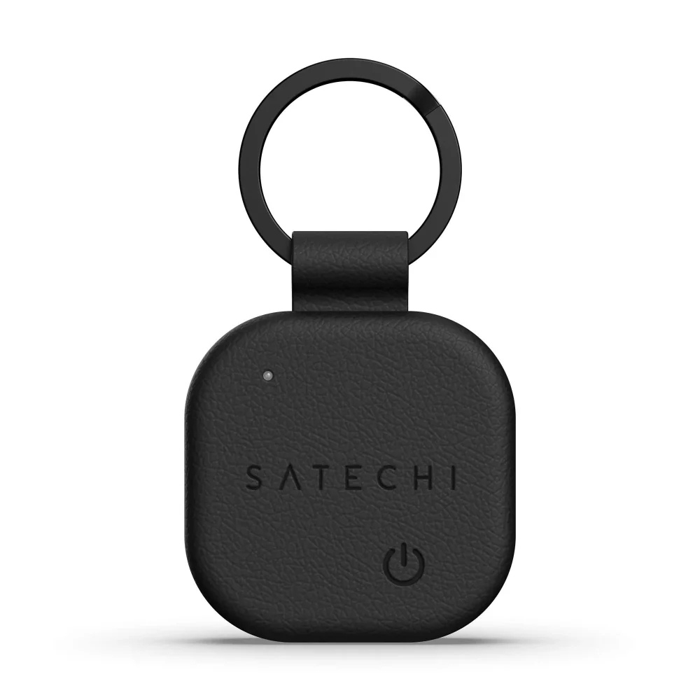Llavero de Cuero Vegano Satechi Compatible con Find My - Negro