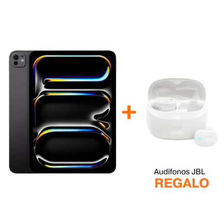 iPad Pro 11 (6ta Gen) Chip M5 - 512GB - Negro espacial + Audífonos JBL Tune Buds 2 NC Inalámbricos - Blanco