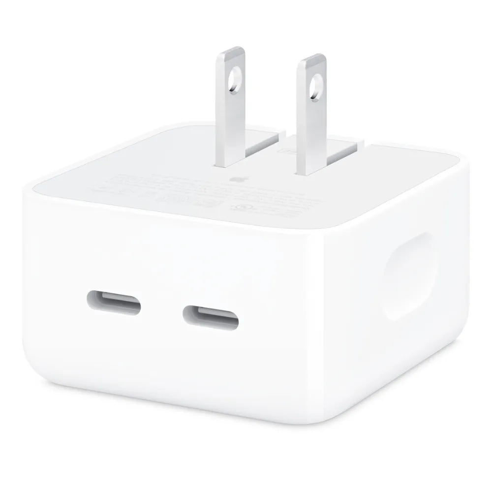 Adaptador de corriente Apple compacto de 35 W con dos puertos USB-C