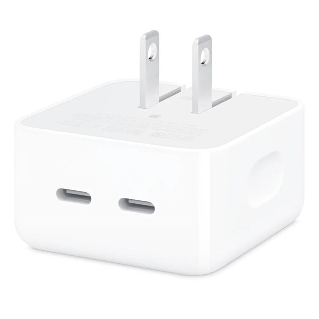 Adaptador de corriente Apple compacto de 35 W con dos puertos USB-C