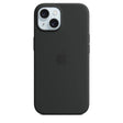Funda de silicón con MagSafe para el iPhone 15 - Negro