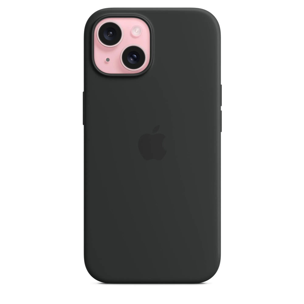 Funda de silicón con MagSafe para el iPhone 15 - Negro