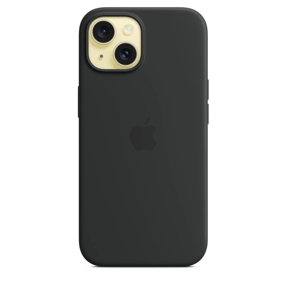 Funda de silicón con MagSafe para el iPhone 15 - Negro