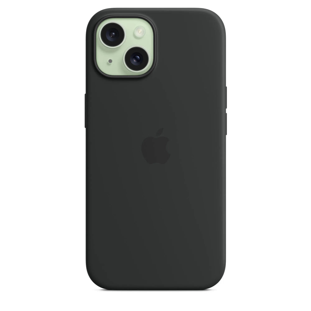 Funda de silicón con MagSafe para el iPhone 15 - Negro
