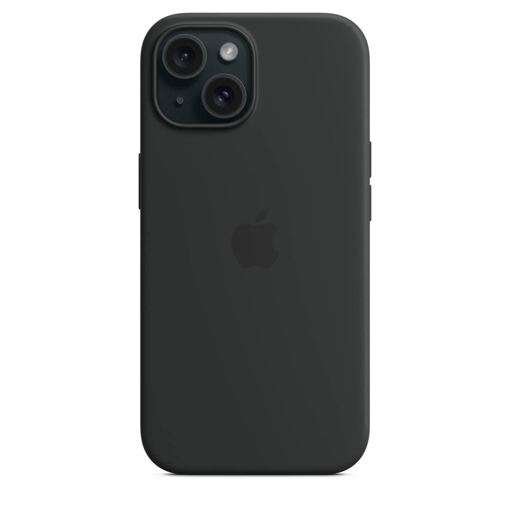 Funda de silicón con MagSafe para el iPhone 15 - Negro