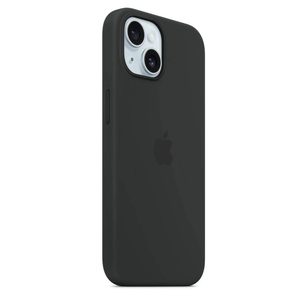 Funda de silicón con MagSafe para el iPhone 15 - Negro