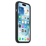 Funda de silicón con MagSafe para el iPhone 15 - Negro