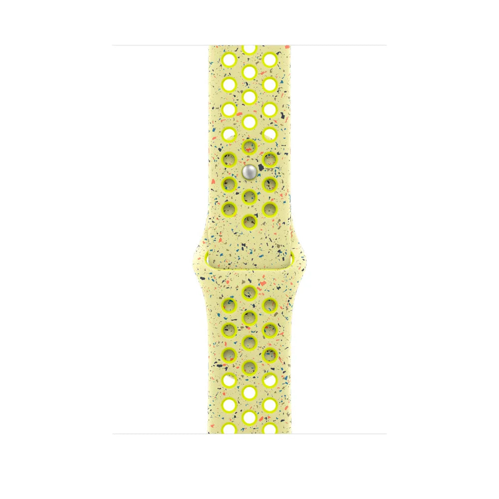 Correa deportiva Nike color Volt Splash para caja de 46 mm - S/M