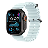 Extensión para correa Apple Ocean azul hielo para caja de 49 mm - Acabado de titanio negro
