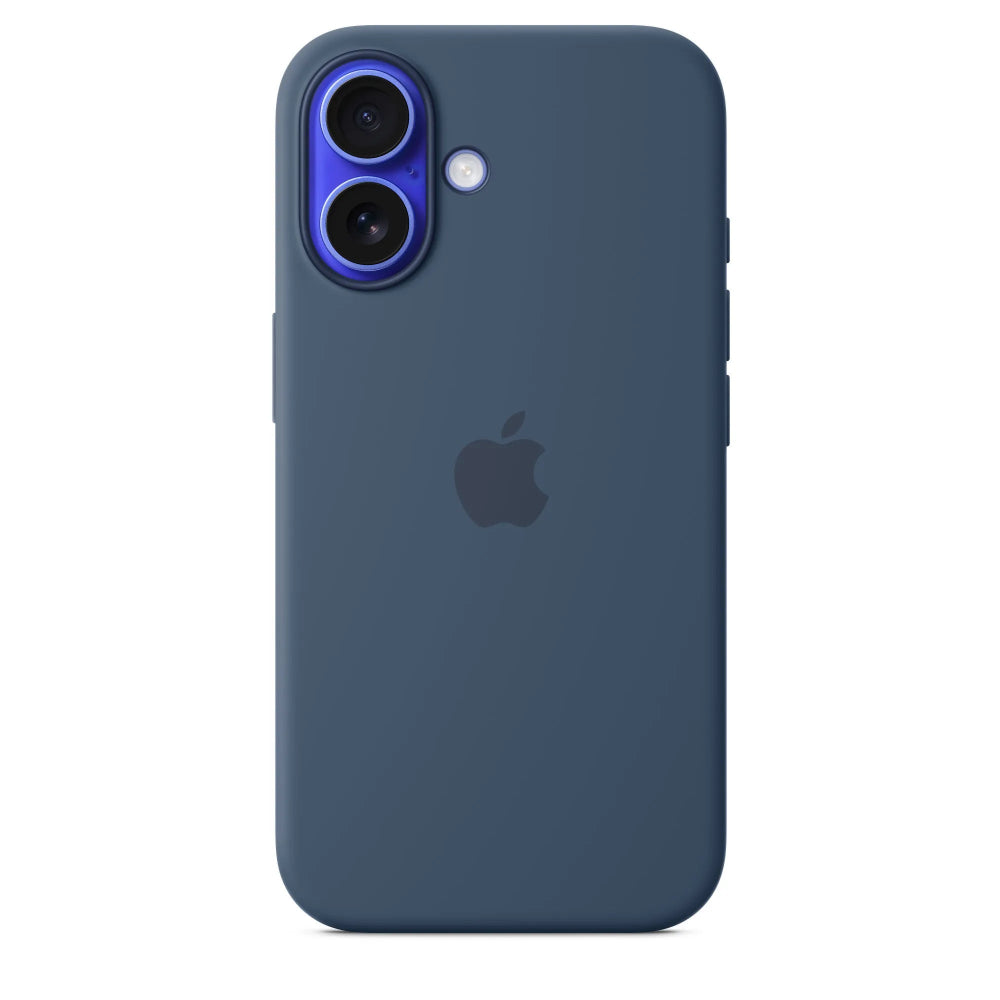 Funda de silicón con MagSafe para el iPhone 16 - Azul denim