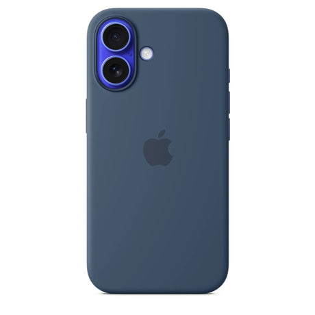 Funda de silicón con MagSafe para el iPhone 16 - Azul denim