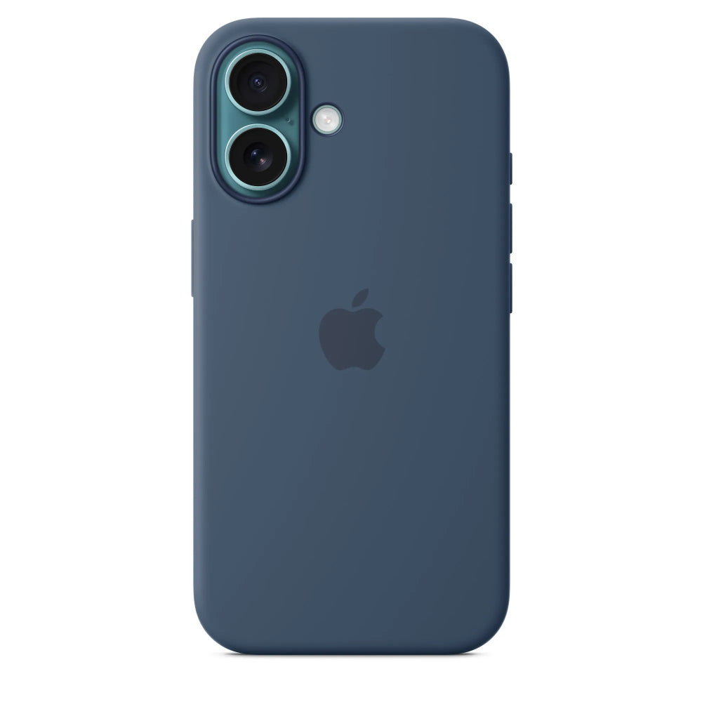 Funda de silicón con MagSafe para el iPhone 16 - Azul denim