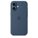 Funda de silicón con MagSafe para el iPhone 16 - Azul denim