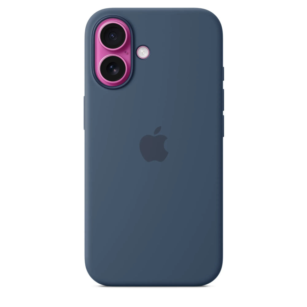 Funda de silicón con MagSafe para el iPhone 16 - Azul denim