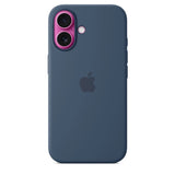 Funda de silicón con MagSafe para el iPhone 16 - Azul denim