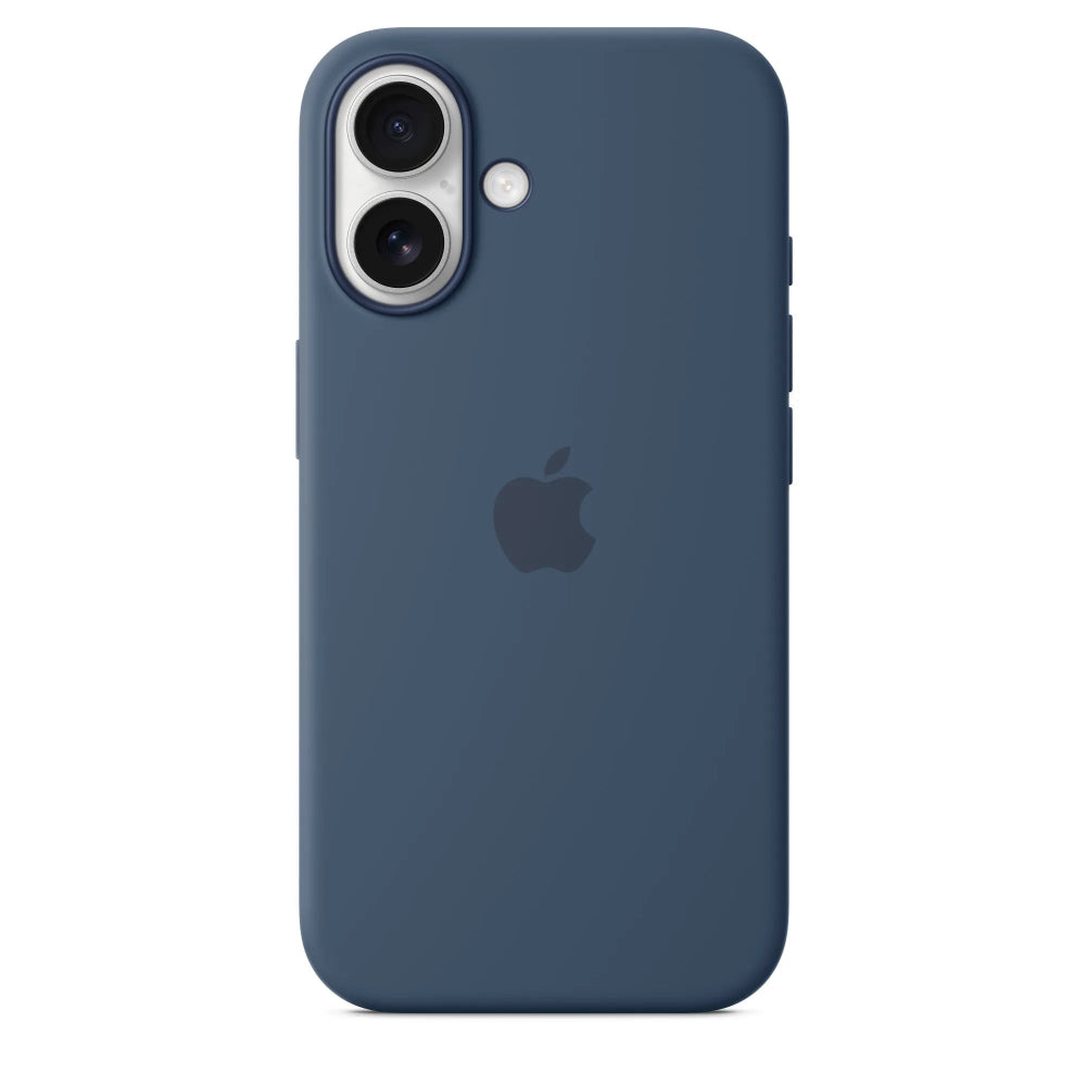 Funda de silicón con MagSafe para el iPhone 16 - Azul denim