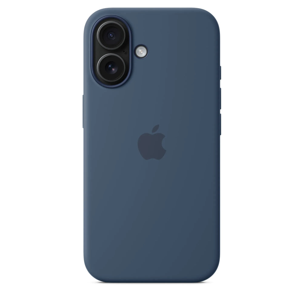 Funda de silicón con MagSafe para el iPhone 16 - Azul denim