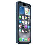 Funda de silicón con MagSafe para el iPhone 16 - Azul denim