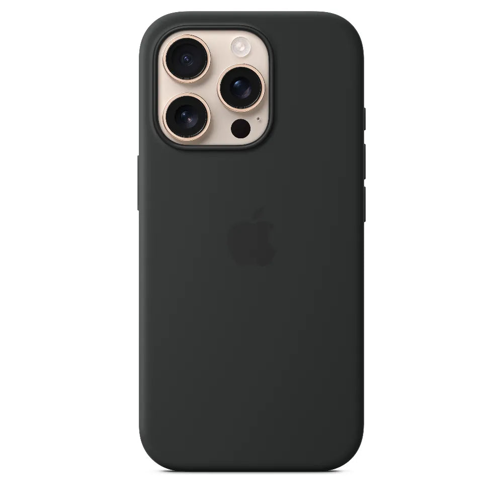 Funda de silicón con MagSafe para el iPhone 16 Pro _Negro